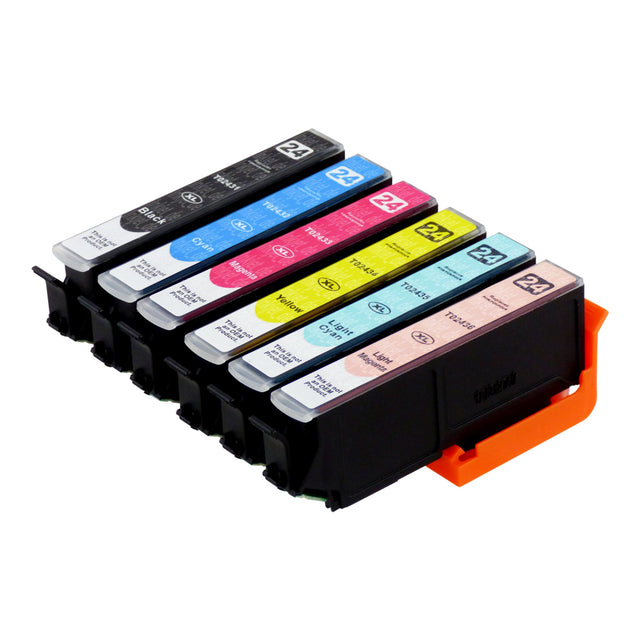 Kompatibel Epson 24XL Druckerpatronen Multipack (1 Schwarz + 5 Farben)