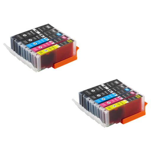 Kompatibel Canon PGI-580XL/CLI-581XL Druckerpatronen Multipack (4 Schwarz + 6 Farben)