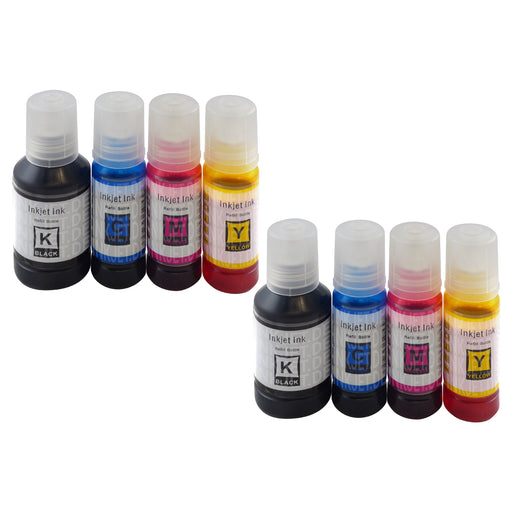 Kompatibel Epson Ecotank Tintentanks (2 Schwarz + 6 Farben)