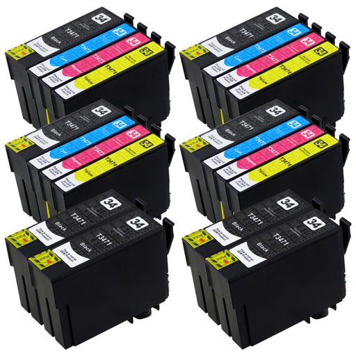 Kompatibel Epson T34XL Druckerpatronen Multipack (8 Schwarz + 12 Farben)