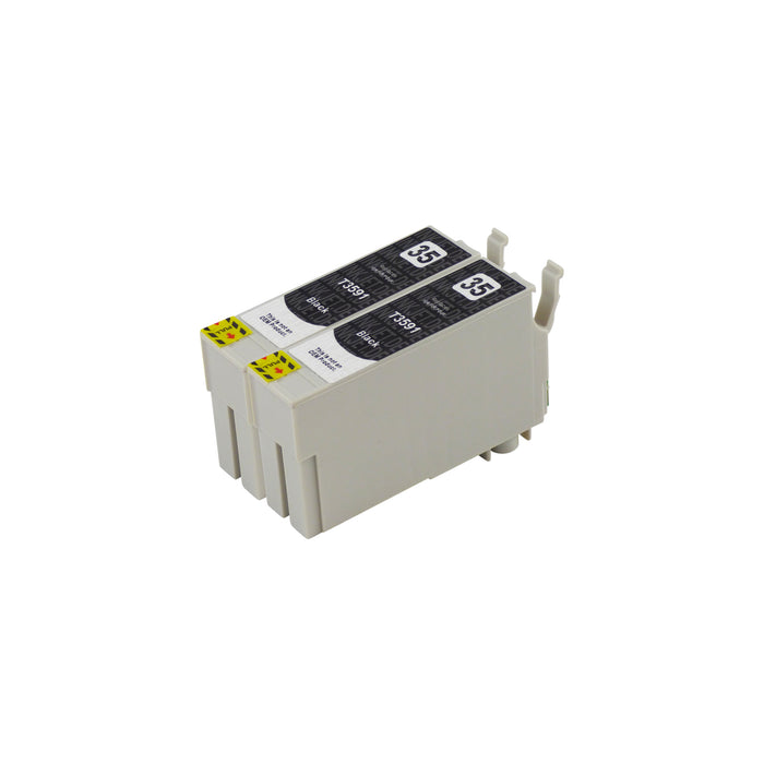 Kompatibel Epson T35XL Druckerpatronen Schwarz (2 Schwarz)