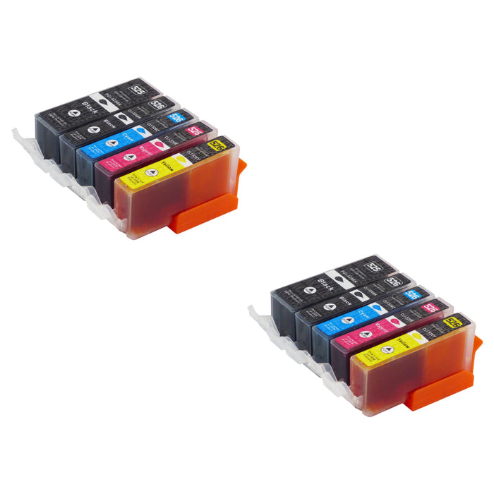 Kompatibel Canon PGI-525/CLI-526XL Druckerpatronen Multipack (4 Schwarz + 6 Farben)