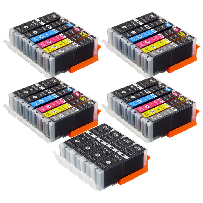 Kompatibel Canon PGI-570XL/CLI-571XL Druckerpatronen Multipack (12 Schwarz + 12 Farben + 4 Grau)